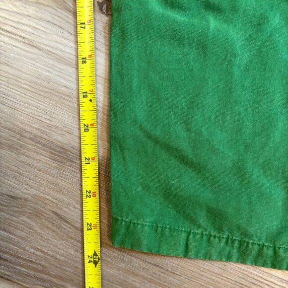 Zara Kelly Green Linen Blend Drawstring Pants - Picture 9 of 10